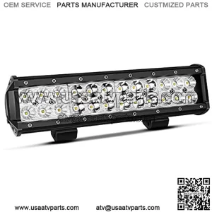 12 Inch LED Light Bar Spot Flood Combo Beam 180W Triple Row Light Bar + 4 Inch 60W Off Road Driving Led Work Lights with Wirings for UTV ATV Truck Boat Waterproof