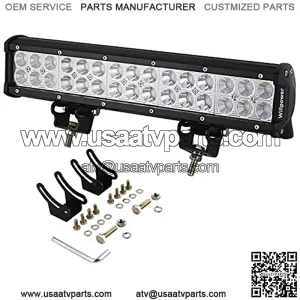 15 inch 90W Spot Flood Combo LED Work Light Bar for Truck Car ATV SUV 4X4 Jeep Truck Driving Lamp (90W,Combo)