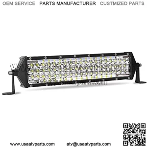 12 Inch LED Light Bar 264W Five Row 26400LM Spot Flood Combo Beam Work Lights Off Road Driving LED Fog Lights for Jeep/ATV/UTV/Truck/Boat, 12V/24V