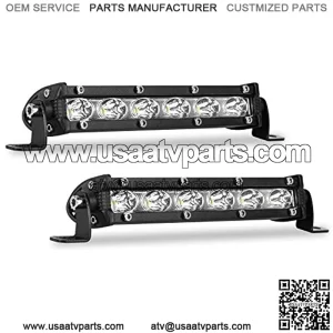 7 Inch Led Light Bar Pods - BEAMCORN Ultra-Slim 60W 10000 Lumens Waterproof Driving Fog Light Combo Flood Spot Lights for Trucks Off road ATV UTV SUV Boat 2-Pack