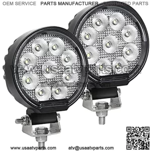 Waterproof LED Pods, 54W 3800LMS 60 Flood Offroad Light with CREE Led Chips, Off Road Lights, Led Work Lights for Truck Trator Jeep ATV UTV Golf cart Boat, 12v/24v (3.5 inch)