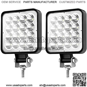 LED Pod Lights Slim 3 Inch White Spot Beam Small Fog Driving Reverse Mini Work Light Bar Kit for Truck Jeep Off-Road ATV UTV Car Motorcycle Boat Tractor Trailer Hood Bumper Mount (2 Pack)