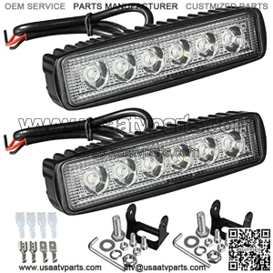 6" LED Light Bar White 36W 6500K Super Bright Spot Work Light Pods Off Road Driving Light Fog Light Boat Light Waterproof SUV ATV 4WD Car Truck Golf Cart 12V 24V IP67 (2pcs)