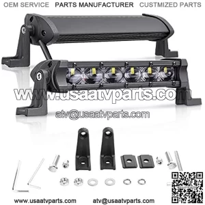 LED Light Bar 6 Inch, Niwaker 2PCS 96W Flood LED Pods Driving Lights Off Road Fog Light for Truck SUV UTV ATV Boat