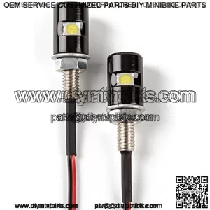 AUTO 2PCS License Plate Light, License Tag Screw Bolt Lamp, 12V White LED Bulb, Waterproof/Rainproof, Black Aluminium Light Holder, Legal for Car Motorcycle Truck RV ATV Bike