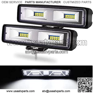 Led Slim Driving Light 6 Inch , 2Pcs 48W Off Road Driving Light Fog Light Boat Light Waterproof SUV ATV Car Truck Trailer Agricultral Vehicles 1Pair