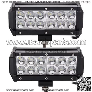 LED Pods, 2PCS 36W 7inch LED Light Bar Spot LED Work Lights Waterproof Driving Fog Lights for Off-Road, Truck, Car, ATV, SUV