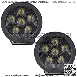 2pcs 18W 3.5 Inch Round Led Work Lights Off-Road Driving Pod Spotlight Fog Lights for Jeep 4x4 SUV ATV Boats Cars Trucks