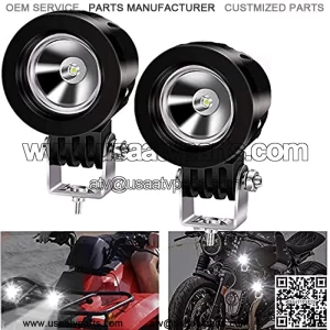Motorcycle Driving Lights, 2inch Spotlight LED Fog Lights for Motorbike ATV Bicycle Off Road Accent Off Road Lighting(10W White)