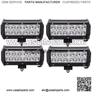 4X 36W Led Pods 7 Inch Led Light Bar Led Spot lights IP 67 Waterproof Fog Lights for Off-road Vehicle, ATV, SUV, UTV, 4WD, Jeep, Boat