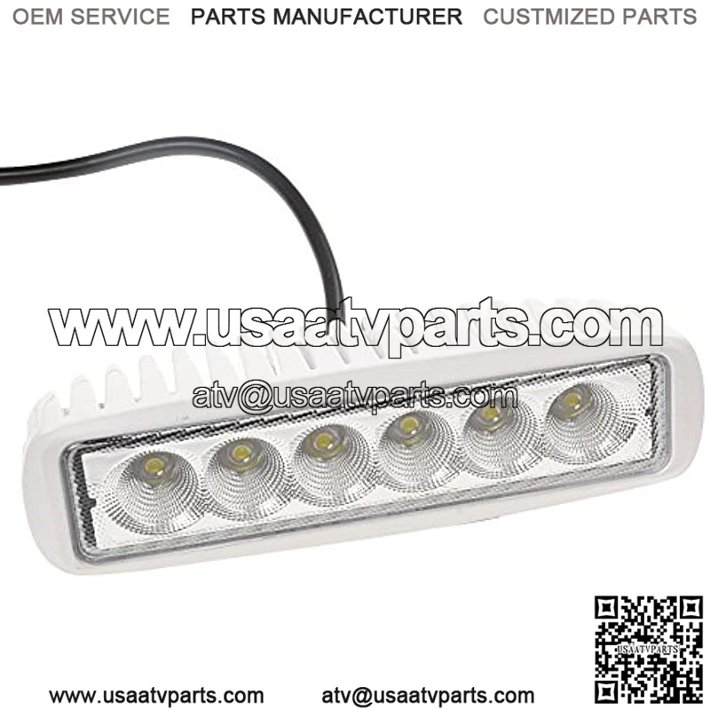 Slim 2 Pack 18W Off Road Led Work Light Bar 6.2 Inches 6500K LED Flood Light Bar for ATV SUV Jeep Boat Truck White - Image 2