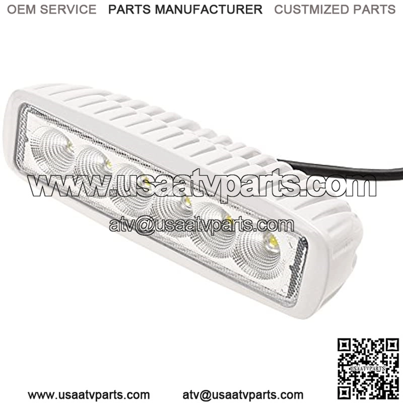 Slim 2 Pack 18W Off Road Led Work Light Bar 6.2 Inches 6500K LED Flood Light Bar for ATV SUV Jeep Boat Truck White - Image 3