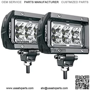 LED Light Pods Unlimited-GO K1 2Pcs 4 Inch 18W Off Road Spot LED Light Bar 1620lm White Light Compatible for Trucks, Jeep, Motorcycles, SUVs, ATVs, Cars, Boats, Trailer