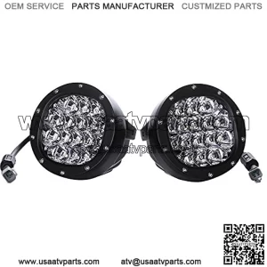 1Pair 5 Inch Round Led Driving Light 80W 8000LM Front Bumper Grille Guards Spotlights for Offroad Jeep Wrangler JK TJ YJ Ford Toyota Pickup 4WD 4X4 ATV SUV Boat Truck Bulldozer Excavator Forklift