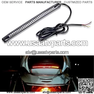 32 LED 8" Flexible License Plate Light Strip Tail Brake Stop Turn Signal Light Universal for Harley Motorcycle Bike ATV Car SUV, 2 Years Warranty