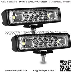 6 Inch Led Pods Light Bar - Nicerpro Slim 60W 10000Lm 12V/24V Driving Fog Light Waterproof Combo Flood Spot Lights for Trucks Off Road ATV UTV Golf Cart Trailer 2 Pack