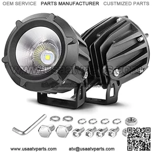 LED Driving Lights, Nirider 2PCS 50W CREE Round 3.5 Inch Motorcycle Fog Lights Spot Flood Combo Off Road Work Lights LED Pods for Motorcycle Dirt Bike ATV UTV Truck Car Waterproof