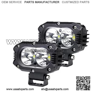 LED Light Pods 2PCS 4 Inch 80W Spot Work Light Bar Fog Driving Lights for Motorcycle ATV UTV SUV Boat Off-Road 4x4 Backup Truck