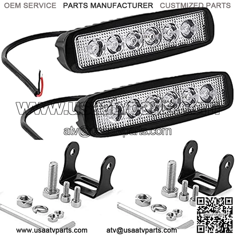 6inch Led Backup Lights 18W 6000K LED Reverse Tractor Work Lights Bar 12V For golf cart,ATV, SUV, Jeep Wrangler, lawn mower, Go-Kart