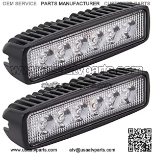 Light LED Light Bar, 2X 18W Spot Work Light Strip, Jeeps Off-Road Light Bar, Driving Fog Lights IP67 Waterproof for Off-Road, Truck, Car, ATV, SUV, Jeeps