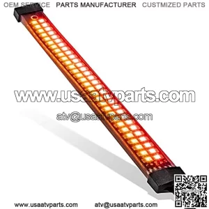 1pc 8" LED Motorcycle Turn Signal & Brake Tail Light Strip [IP68 Waterproof] [Dual Row] [RED Tail & Brake] [AMBER Sequential Turn Signals] Flexible Tail Light Strip for Motorcycle Trailer ATV