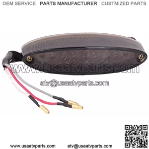 Motorcycle ATV Smoke Lens Red LED Tail Brake Light For Yamaha Banshee Warrior YFZ WR XT