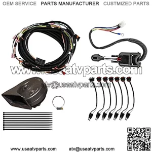 Turn Signal Kit for 2015-2018 Polaris RZR XP 1000 / XP 4 1000 | Steering Column Stalk with Attached Horn | Uses stock brake lights for rear signals & 6 LED lights for front signals