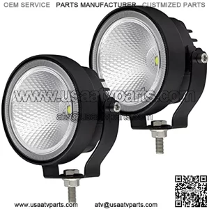 Luces antiniebla LED redondas todoter, 2 piezas de 4 pulgadas, luces LED superbrillantes de trabajo, luces auxiliares, luces de zanja para motocicleta, carrito de golf, ATV, SUV, UTV, camin, trac