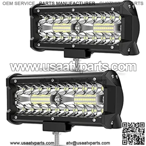 AUTOSAVER88 Led Light Bar 2Pcs 7 Inch 240W 24000lm Led Pods Lights Off Road Lights with Spot&Flood Combo Beam IP68 Waterproof for Truck Pickup SUV ATV UTV