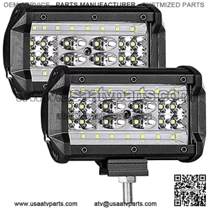 Grupo de luces LED Cree, 2 piezas, DJI 4x4, barra de luces, proyeccin de luz para conduccin fuera de la carretera, focos antiniebla, exclusivo panel negro para camin, Jeep, SUV, ATV, UTV, lancha y