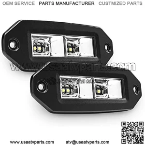 MICTUNING Cpsulas LED de montaje empotrado, 2 piezas de 40 W CREE LED barra de luz de trabajo, luces de conduccin de respaldo todoter, lmpara antiniebla compatible con Jeep Bumper ATV UTV SUV c