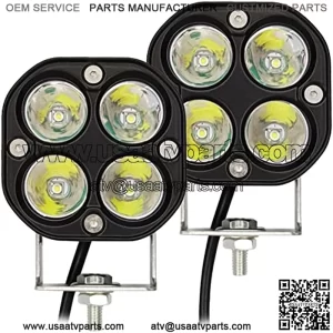 2 luces LED de 40 W, 3 pulgadas, luces antiniebla de trabajo, luces auxiliares para motocicleta, camin, SUV, ATV, UTV, carrito, barco, coche, golf