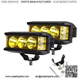 Luces LED para conduccin fuera de carretera, luces antiniebla para disparador lateral de camin, barra de luz LED, haz combinado de inundacin de punto de una sola fila, se aplica a ATV, UTV, SUV, ca