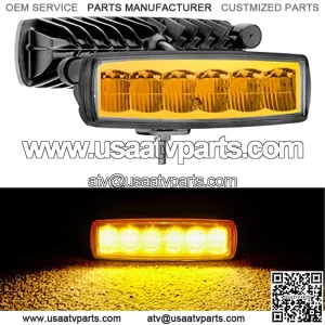 Luces antiniebla LED amarillas mbar para conduccin, barras de luces todoterde 5.8 pulgadas, impermeables, luces auxiliares de trabajo para navegacin, coche, camin, ATV, UTV, motocicleta, golf