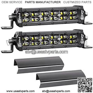 CREE LED Pods, DJI 4 x 4 2 piezas LED barra de luz de inundacin luz de carretera luces antiniebla conduccin nico panel negro para camiones Jeep SUV ATV UTV barco motocicleta, Super Slim 6" 96W