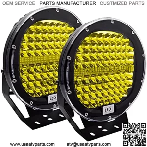 Barra de luz LED redonda de 17.8 cm, 2 unidades de 300 W 30000 lm, impermeable, luz de trabajo para todo ter, compatible con camin, todoter, tractor, barco, etc