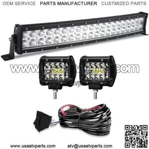 20" 22inch Bumper Led Light Bar + Wire+Pods for Club Car EZGO Yamaha Golf Cart