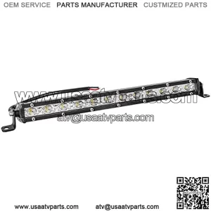 Led Light Bar 14in Signal Row Light Bar 80W 8000lm Spot Flood Combo Off Road Light, Waterproof Slim Light Bar for SUV Jeep ATV Boat