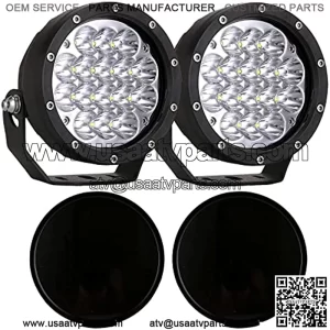 Pair 5 Inch Led Offroad Driving Lights 160w Round Offroad Spot Light Driving Spotlights with Black Cover 12V 24V for Pickup Trucks SUV UTV ATV 4x4