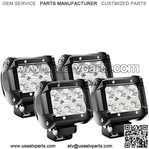 LED Pods 4PCS 18W 1260lm Flood LED Light Bar Driving Fog Light Off Road Lights Work Light 24V 12V For Motorcycles Van Camper Wagon Car Pickup ATV UTV SUV Truck Boat