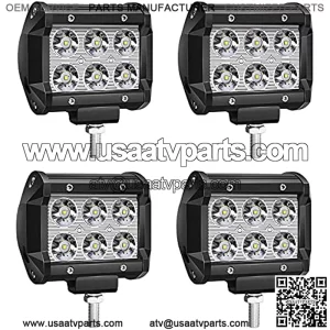 LED Pod Lights 4 Inch 18W 1800LM (Per Light) Waterproof Offroad Driving Lights Fog Lights Spot Beam LED Cubes Lights for Pickup Truck Jeep ATV UTV Boats,4Pack