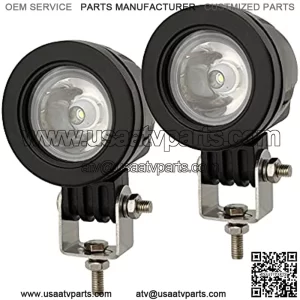 LED Spot Light Motorcycle Driving Fog Lights 2Pcs 2Inch Round Waterproof LED Pod Lights Work Auxiliary Lights Offroad Driving Lights Fit for Motorcycle Auto Truck UTV SUV Tractor Forklift