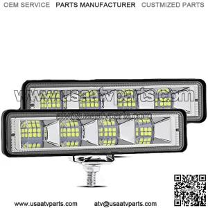 6 Inch ATV LED Light Bar,2Pcs High Bright 12,000lm Offroad Fog Light 72W LED Pods 6000k White Flood Beam Work Light Driving Lights for 12V/24V Trailers Buggys Motorcycles Pickup SUV UTV