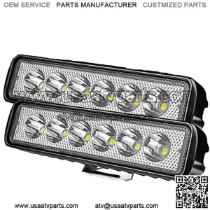 Automotive Led Work Light Bar Spotlight,6 inch 48W 10,000LM Super Bright Off Road Driving Fog Lights Golf Cart Day Runing Lights Waterproof for Truck Pickup SUV ATV UTV Tractor, Pack of 2