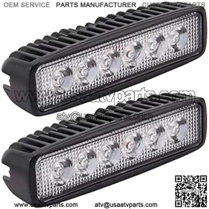 LED Light Bar, Northpole Light 2x 18W Spot Work Light Strips, Off-road Light Bar, Driving Fog Light IP67 Waterproof for Off-road, Truck, Car, ATV, SUV