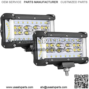 Dual Side Shooter LED Lights, SWATOW INDUSTRIES 2PCS 240W 5 Inch LED Light Bar Quad Row LED Fog Lights Off Road LED Cube Lights for Truck Tractor SUV ATV UTV Motorcycle Boat