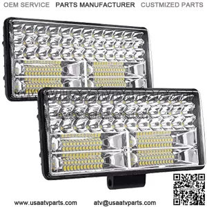 Led Driving Light Bar, 9 inch, 12-80V 84LED 32,000lm 250W Spot & Flood Combo Off Road Light Bar Driving Waterproof Led Work Light for Truck Tractor Pickup Boat Car SUV ATV RV (Pair)