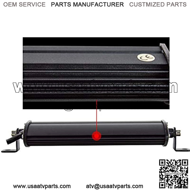 7 inch 30W Ultra Slim Single Row LED Light Bar Spot Beam with Mounting Bracket for Chevrolet Dodge Ford GMC Jeep Ranger ATV UTV SUV - Image 3