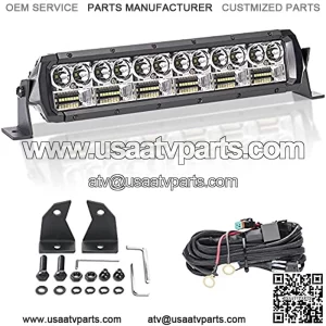 12 Inch Slim LED Light Bar, 16200LM Dual-Row Spot Flood Combo Off Road Driving Fog Light, IP68 Waterproof Ultra-Thin LED Light Bar for Truck ATV UTV Tractor Boat etc.