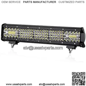 LED Light Bar, Niking Auto 15 Inch 336W Quad Row Off Road LED Driving Lights Spot Flood Combo Beam Fog Lamps LED Work Light Waterproof for Trucks ATV UTV SUV Boat